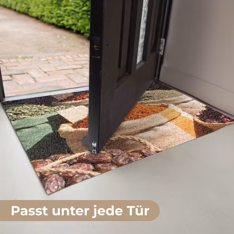 Fußmatte - Kräuter – Markt – Farbenfroh - Kruiden - Markt - Kleurrijk Deurmat klein