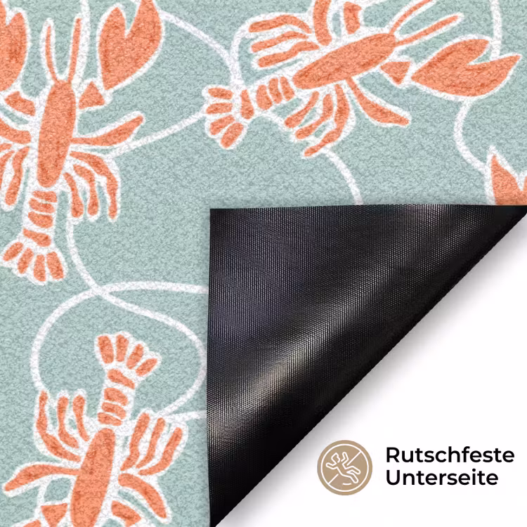 Kreeft - Groen - Patroon Deurmat klein 898 -antislip_DE