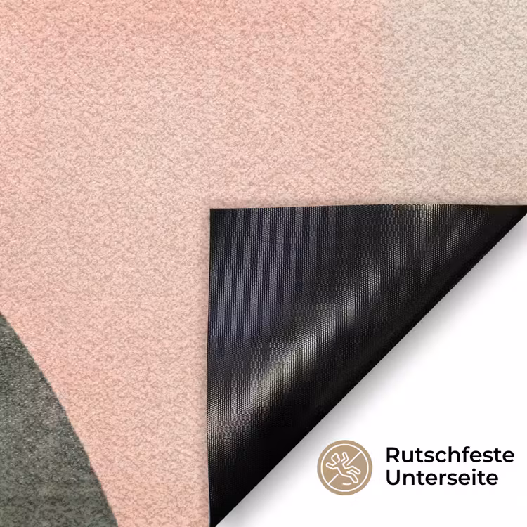 Cirkel - Abstract - Roze Deurmat klein -antislip_DE