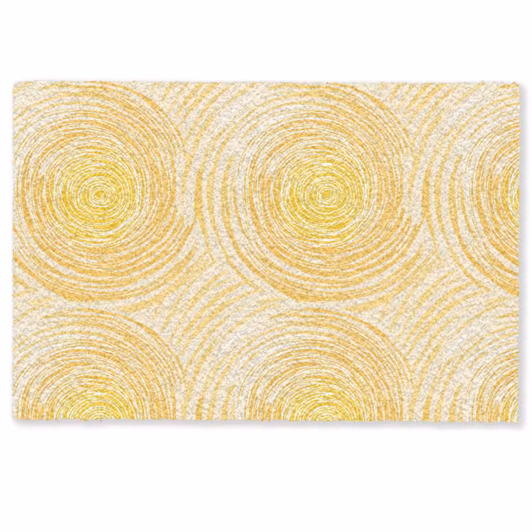 Cirkels - Abstract - Artistiek - Geel Deurmat klein 898 -zkaufland3d