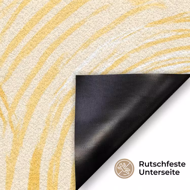 Cirkels - Abstract - Artistiek - Geel Deurmat klein 898 -antislip_DE