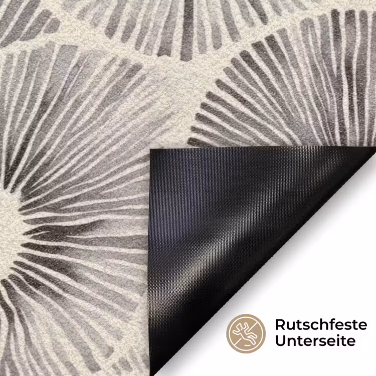 Cirkels - Patroon - Zwart Deurmat klein 898 -antislip_DE