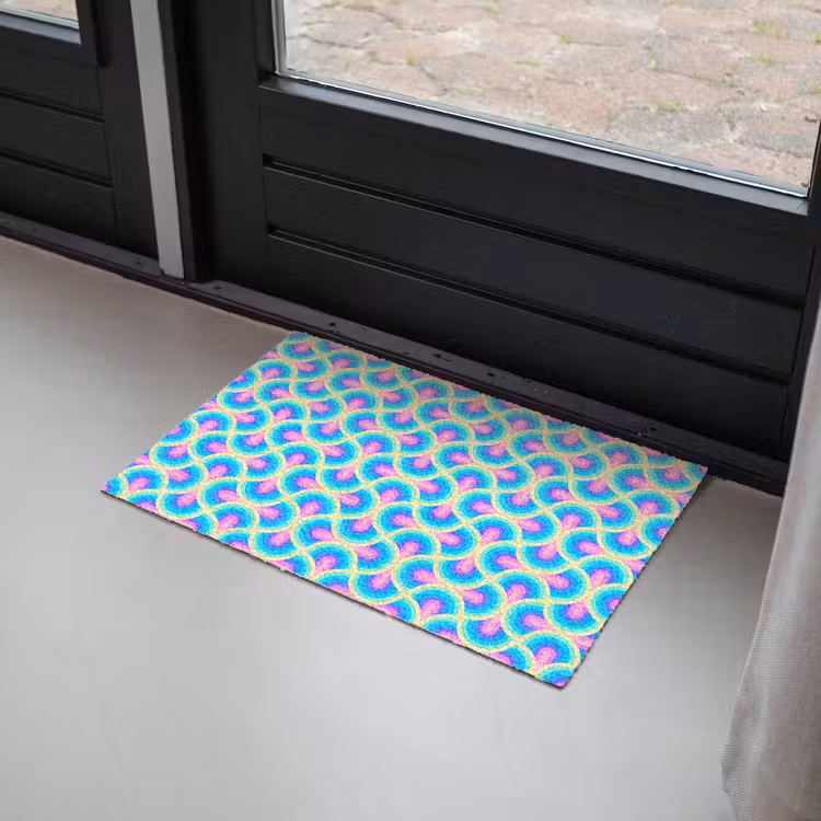 Cirkels - Neon - Bogen Deurmat klein 898 -sfeer2