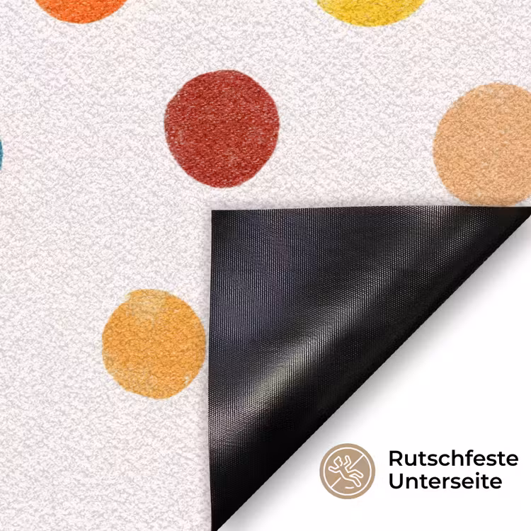 Cirkels - Speels - Kleurrijk Deurmat klein 898 -antislip_DE
