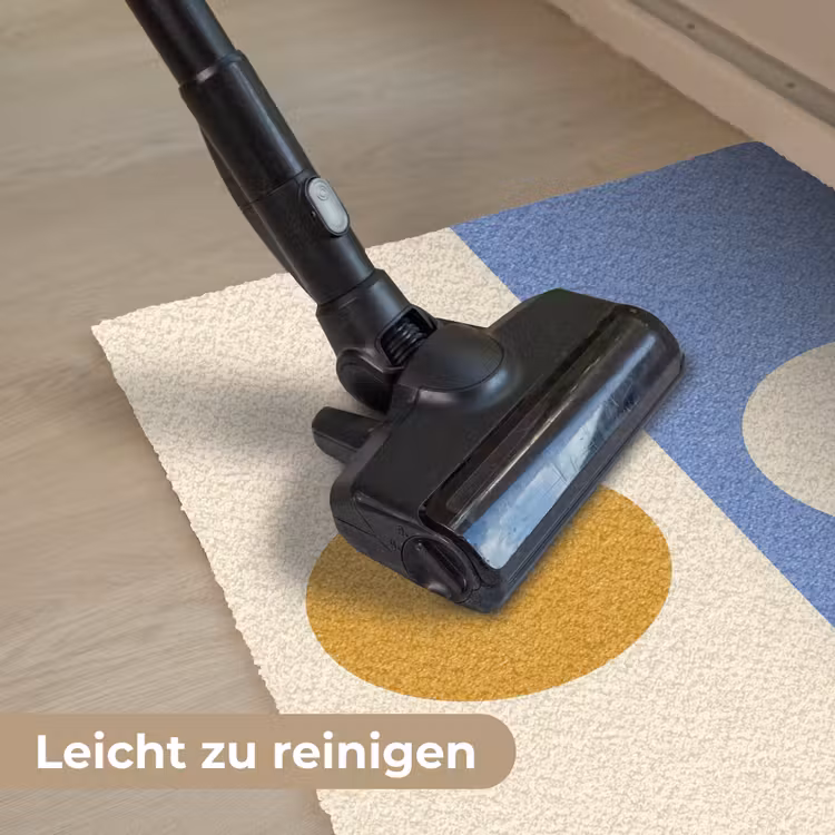 Cirkels - Symmetrisch - Wit - Blauw- Geel Deurmat klein -reinigen_DE