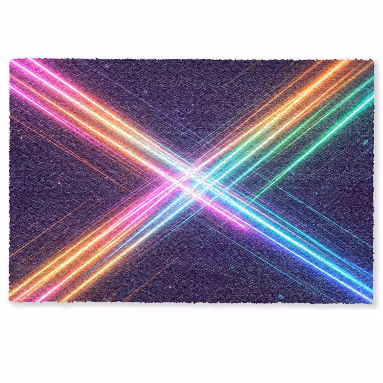 Kruisen - Lasterstralen - Neon Deurmat klein -zkaufland3d