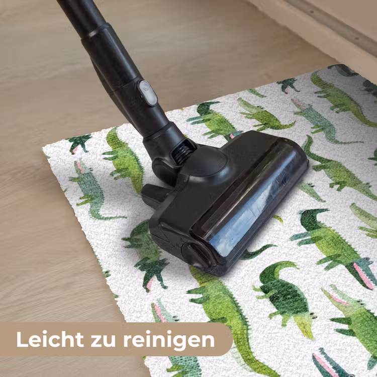 krokodillen - Speels - Groen Deurmat klein 898 -reinigen_DE