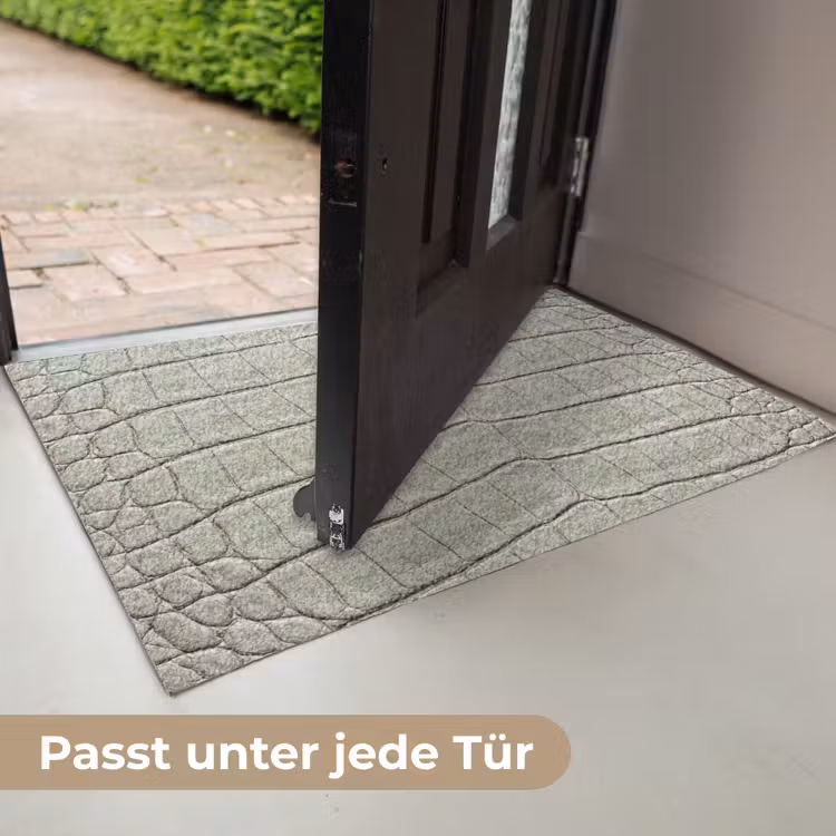 Krokodillenleer - Schubben - Groen Deurmat klein -USP_DE