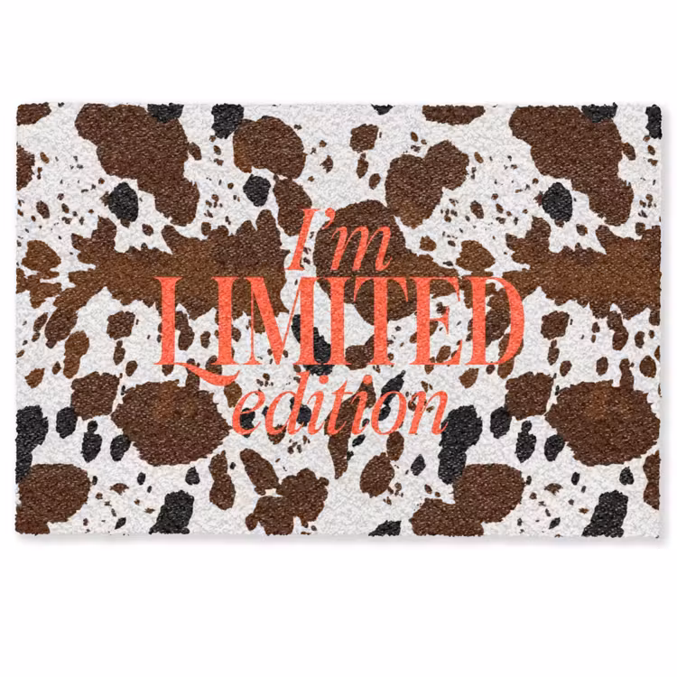Koeienprint - Limited edition - Rood Deurmat klein -zkaufland3d