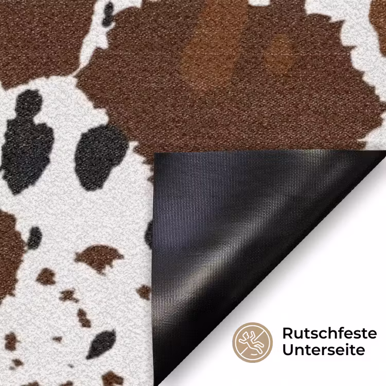 Koeienprint - Limited edition - Rood Deurmat klein -antislip_DE