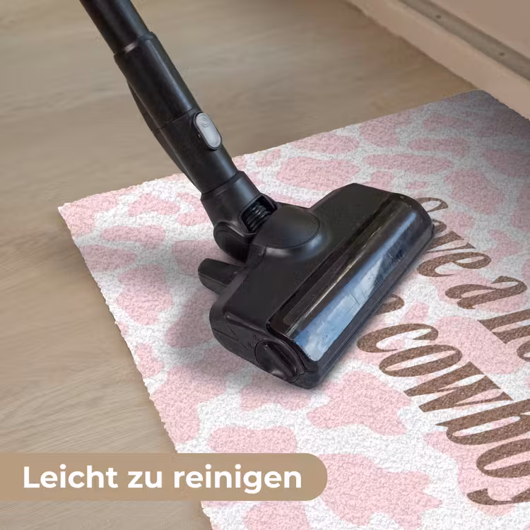 Koeienprint - Roze - Cowboy - Horse Deurmat klein -reinigen_DE