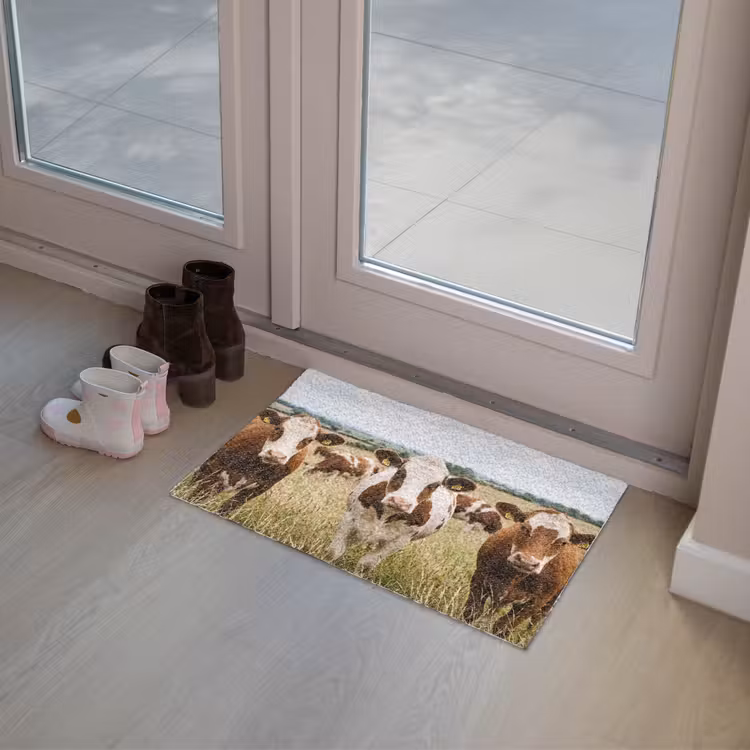 Koeien - Portret - Weide - Boerderij - Nieuwsgierig Deurmat klein -sfeer3