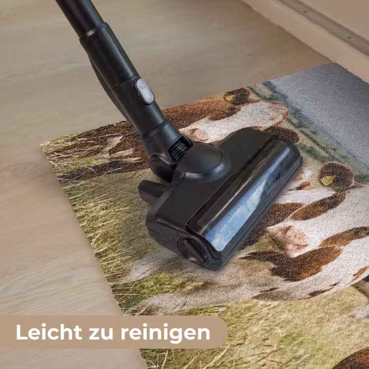 Koeien - Portret - Weide - Boerderij - Nieuwsgierig Deurmat klein -reinigen_DE