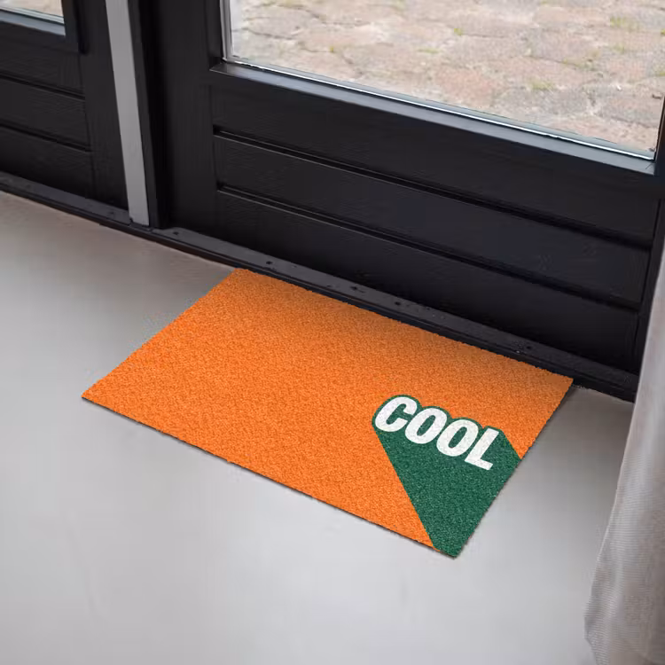 Cool - Oranje - Groen Deurmat klein -sfeer2