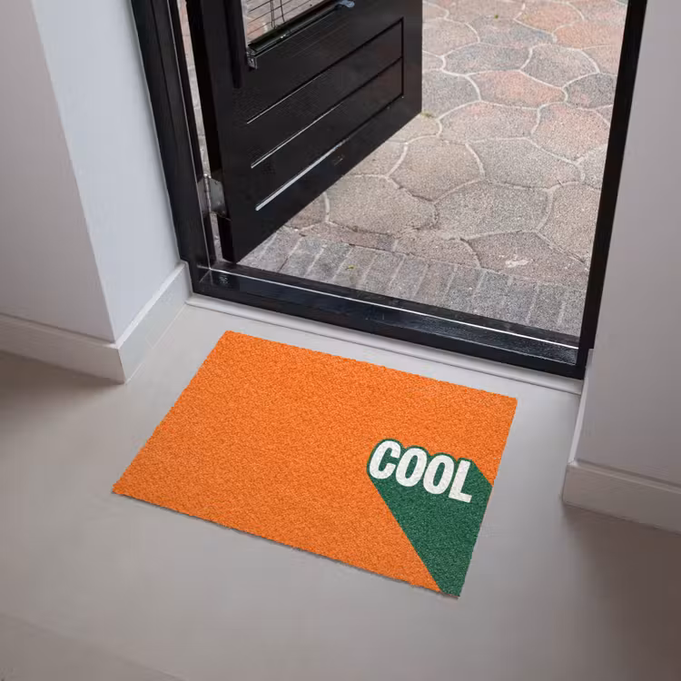Cool - Oranje - Groen Deurmat klein -sfeer5
