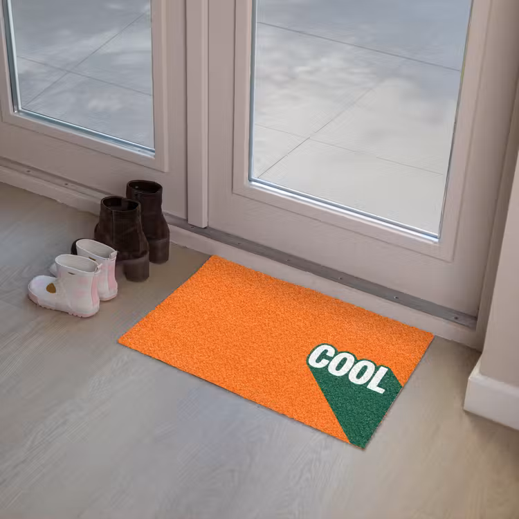 Cool - Oranje - Groen Deurmat klein -sfeer3