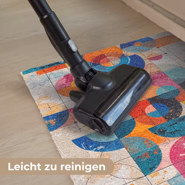 Kunst - Geometrisch - Abstract - Kleurrijk Deurmat klein -reinigen_DE