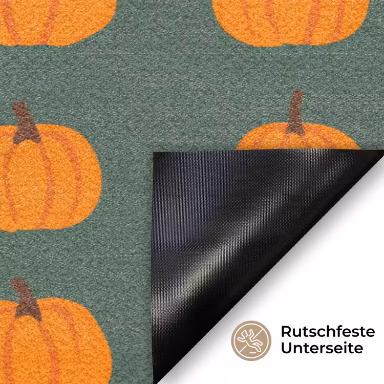 Pompoen - Patroon - Oranje Deurmat klein 898 -antislip_DE