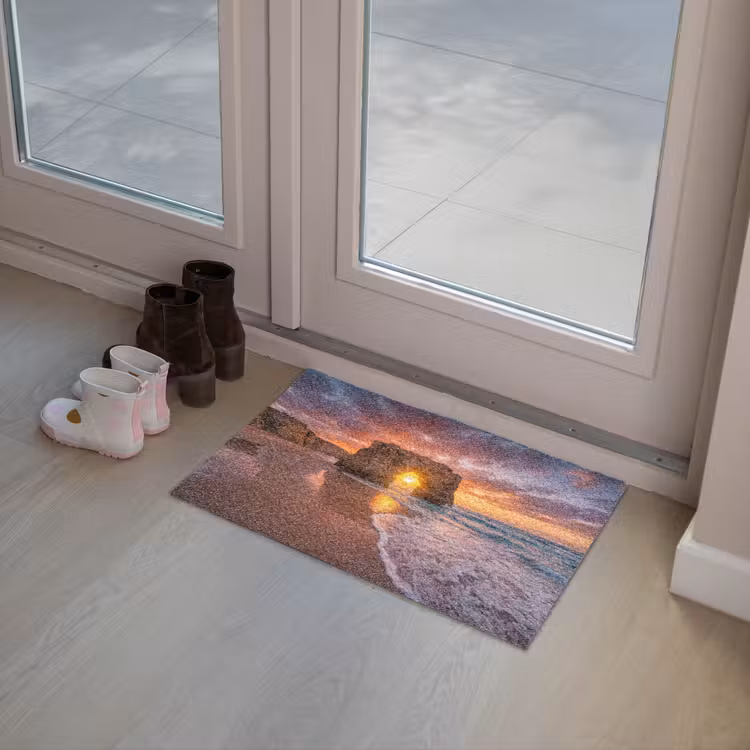 Kust - Rots - Zonsondergang - Zee - Natuur Deurmat klein -sfeer3