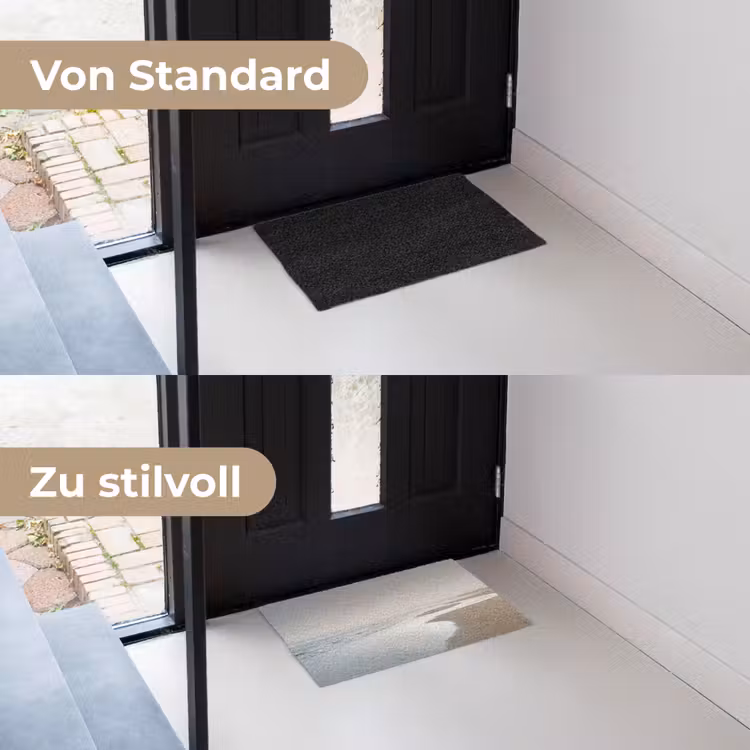 Kustlijn - Strand - Oceaan Deurmat klein -voor-na_DE