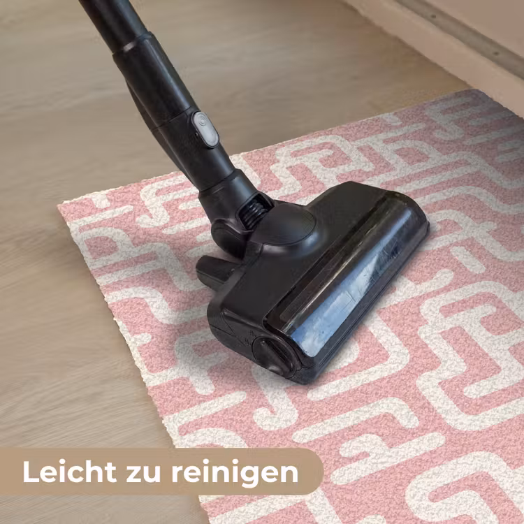 Doolhofpatroon - Roze - Wit - Abstract Deurmat klein 898 -reinigen_DE