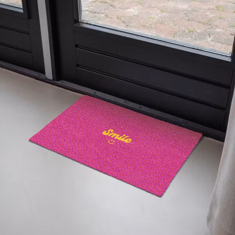 Smile - Stippen - Roze Deurmat klein -sfeer2