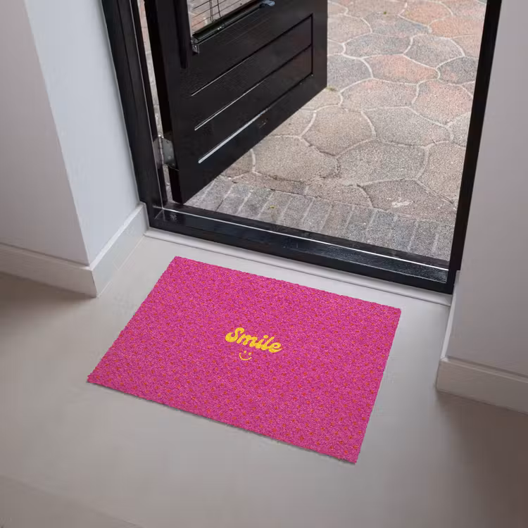 Smile - Stippen - Roze Deurmat klein -sfeer5