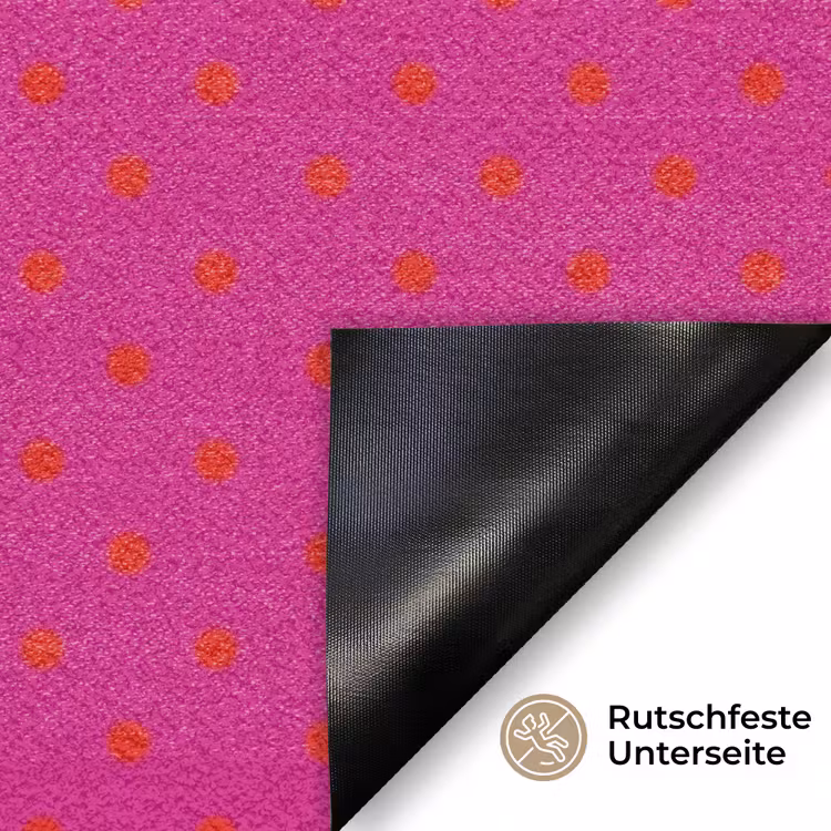 Smile - Stippen - Roze Deurmat klein -antislip_DE