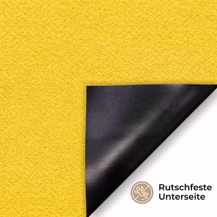 Smile - Roze - Geel Deurmat klein -antislip_DE