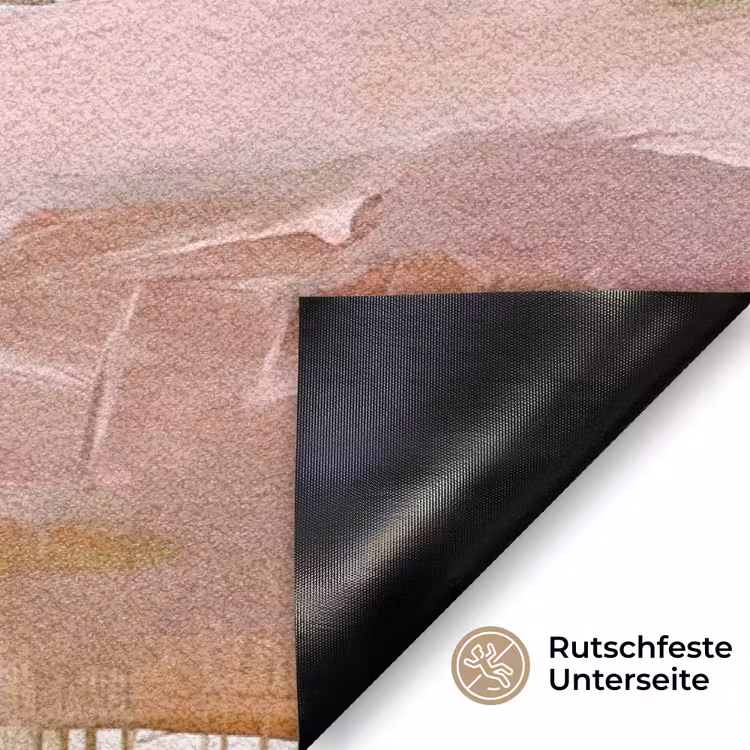 Fußmatte - Landschaft – Fluss – Abstrakt – Rosa – Grün - Landschap - Rivier - Abstract - Roze - Groen Deurmat klein