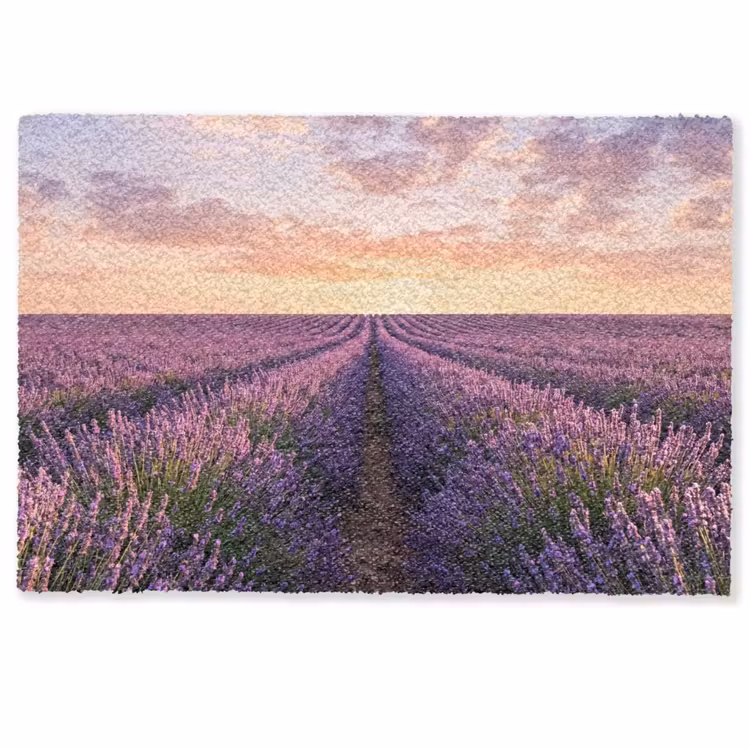 Landschap - Lavendelveld - Paars Deurmat klein -zkaufland3d