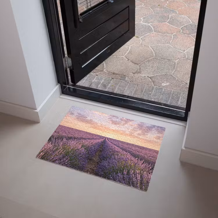 Landschap - Lavendelveld - Paars Deurmat klein -sfeer5