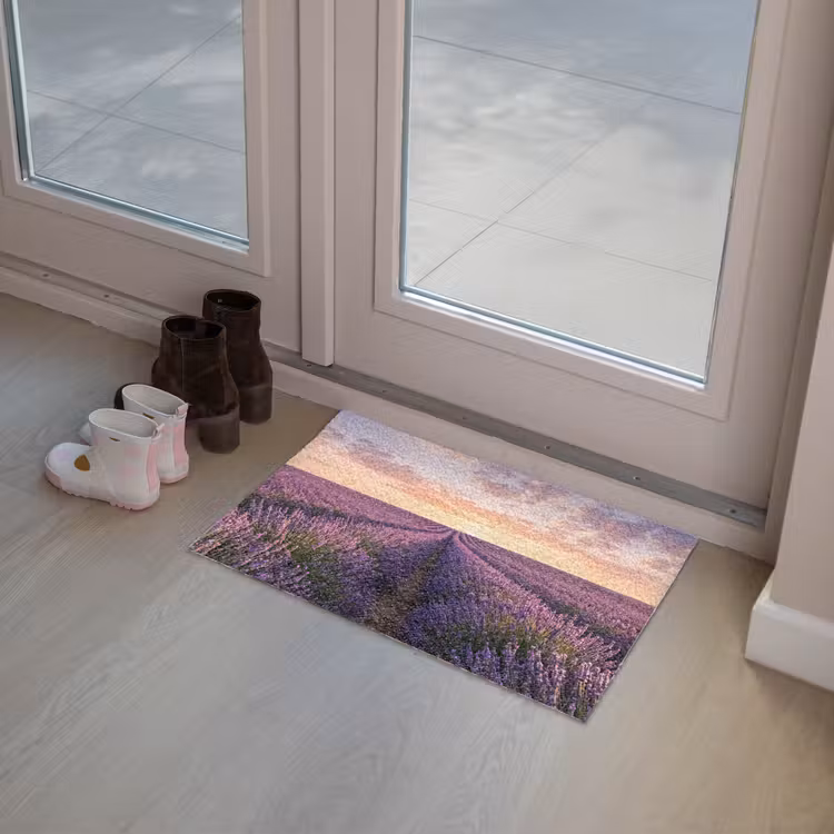 Landschap - Lavendelveld - Paars Deurmat klein -sfeer3