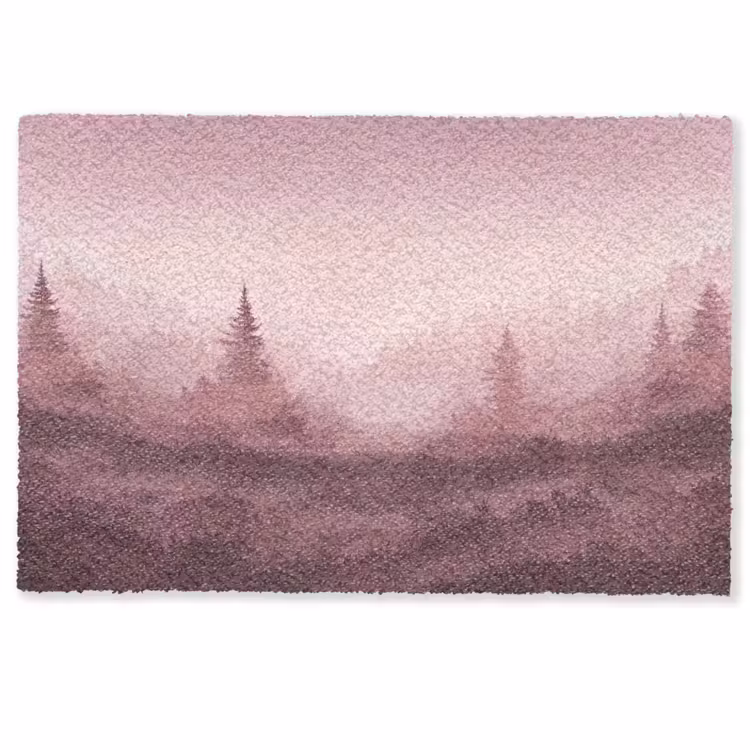 Landschap - Mistig - Roze Deurmat klein -zkaufland3d