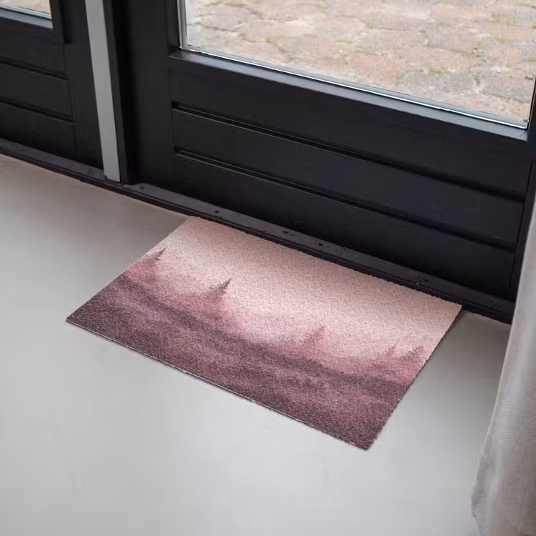 Landschap - Mistig - Roze Deurmat klein -sfeer2