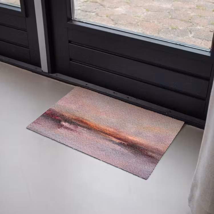Fußmatte - Landschaft – Sonnenuntergang – Abstrakt – Modern – Rosa - Landschap - Zonsondergang - Abstract - Modern - Roze Deurmat klein