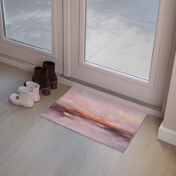 Fußmatte - Landschaft – Sonnenuntergang – Abstrakt – Modern – Rosa - Landschap - Zonsondergang - Abstract - Modern - Roze Deurmat klein
