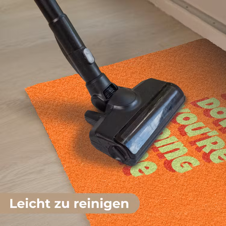 Slow down you're doing fine - Oranje - Simple Deurmat klein -reinigen_DE