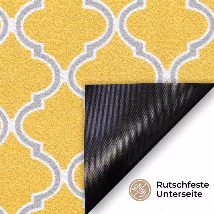 Lantaarn - Arabesk - Elegant - Geel Deurmat klein 898 -antislip_DE