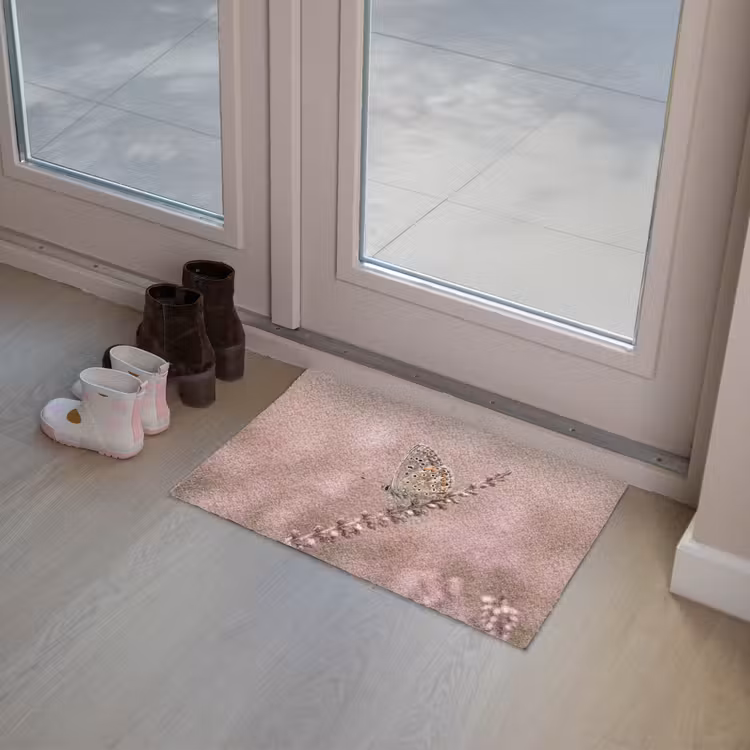 Lavendel - Vlinder - Paars Deurmat klein -sfeer3
