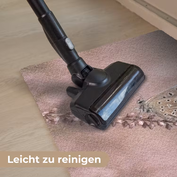 Lavendel - Vlinder - Paars Deurmat klein -reinigen_DE