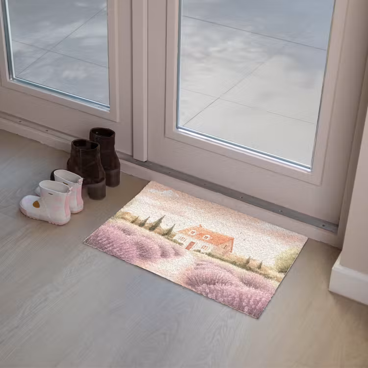Lavendelveld - Huis - Paars Deurmat klein -sfeer3