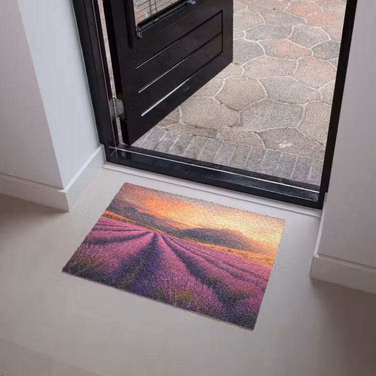 Lavendelveld - Zonsondergang - Paars Deurmat klein -sfeer5