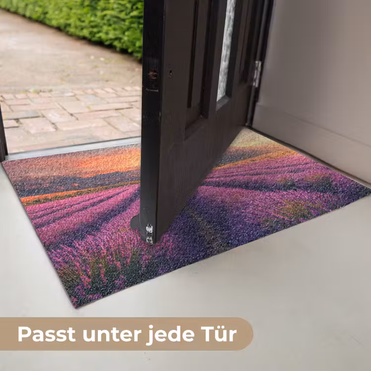 Lavendelveld - Zonsondergang - Paars Deurmat klein -USP_DE