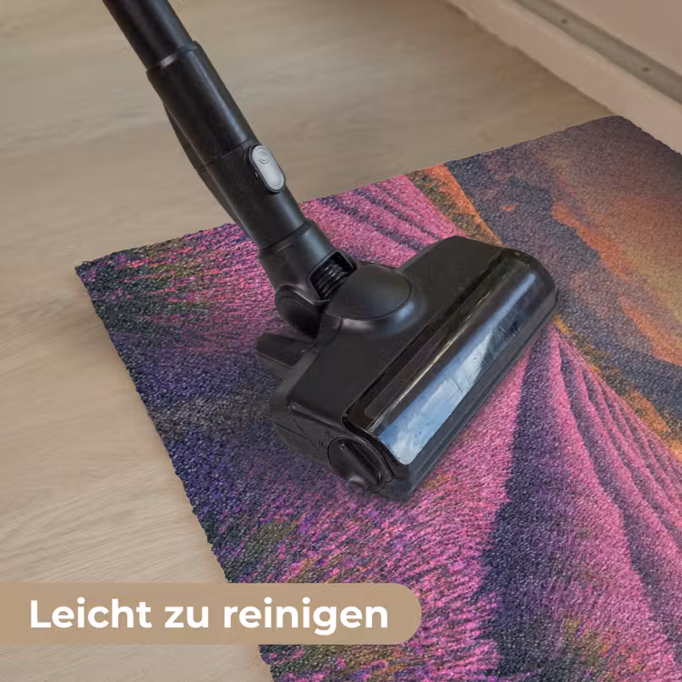 Lavendelveld - Zonsondergang - Paars Deurmat klein -reinigen_DE