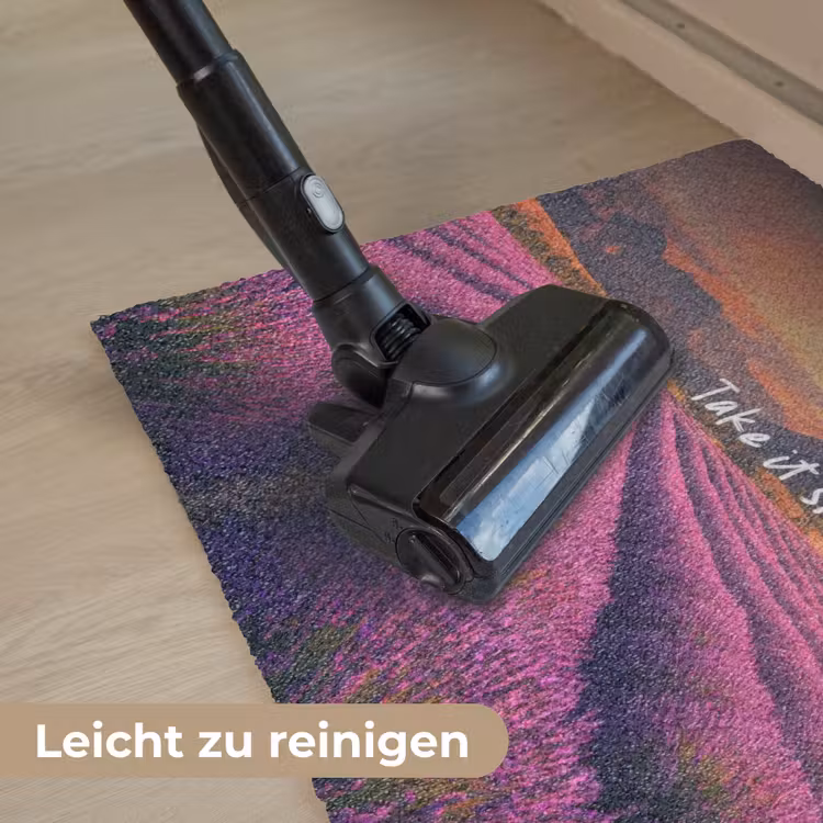 Lavendelveld - Quote - Zonsondergang Deurmat klein -reinigen_DE