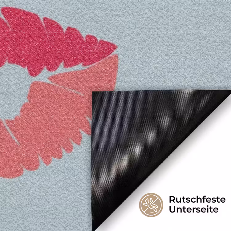 Kiss my ass - Lip - Blauw Deurmat klein -antislip_DE