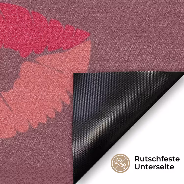 Kiss my ass - Lip - Bordeaux Deurmat klein -antislip_DE