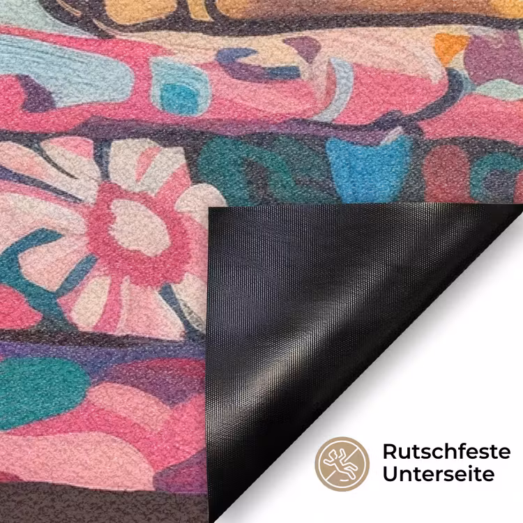 Luipaard - Kleurrijk - Tropisch Deurmat klein -antislip_DE