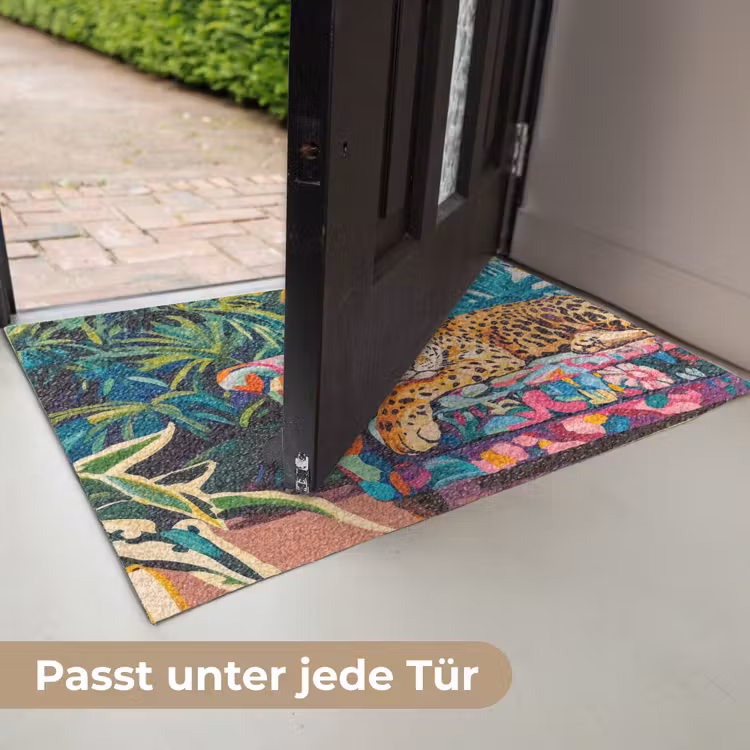 Luipaard - Kleurrijk - Tropisch Deurmat klein -USP_DE